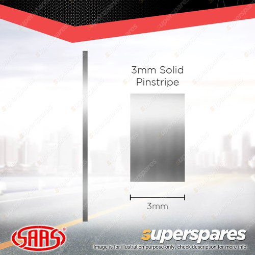 SAAS Pinstripe Solid Line Car Tape Decals Stickers Chrome Mylar 3mm x 10 Metres