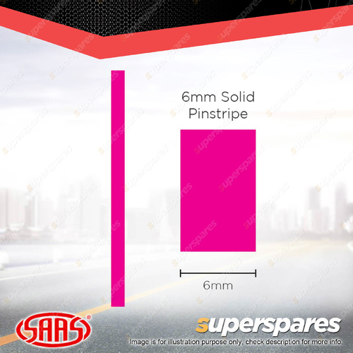 SAAS Pinstripe Solid Line Car Tape Decals Stickers Pink 6mm x 10 Metres