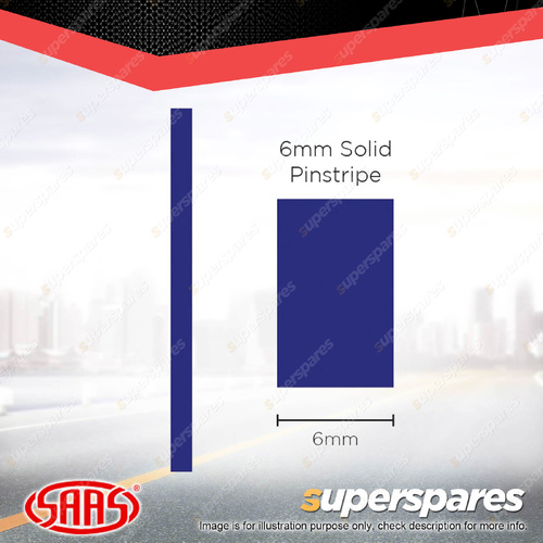 SAAS Pinstripe Solid Line Car Tape Decals Stickers Dark Blue 6mm x 10 Metres