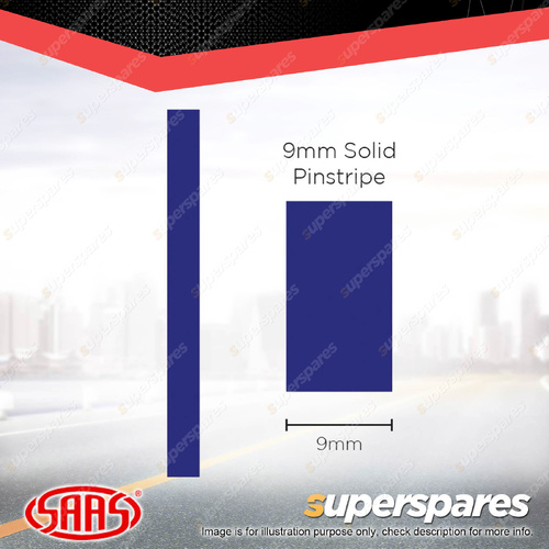 SAAS Pinstripe Solid Line Car Tape Decals Stickers Dark Blue 9mm x 10 Metres
