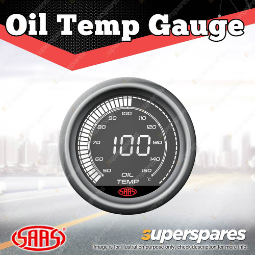 SAAS Engine Oil Temperature Gauge 52mm Muscle Digital Series 10 Color LED