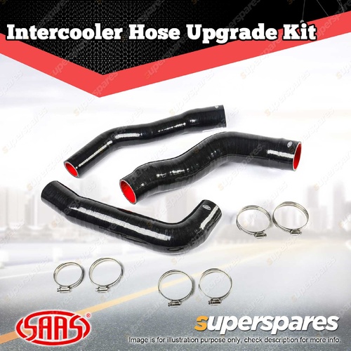 SAAS Silicone Intercooler 3 Pipe + Clamp for Mitsubishi Triton ML MN Challenger