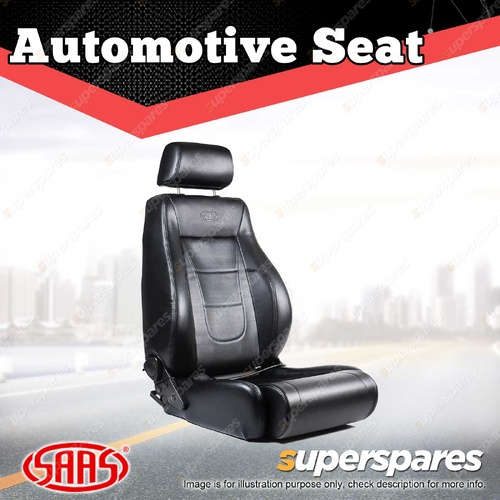SAAS Seat Trax Premium Seat Black PU Easy Wipe Clean ADR Compliant Dual Recliner
