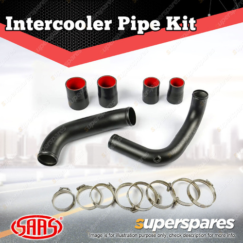 SAAS Intercooler Black Alloy Pipe Kit for Nissan Patrol GU Y61 ZD30 CRD 06-17