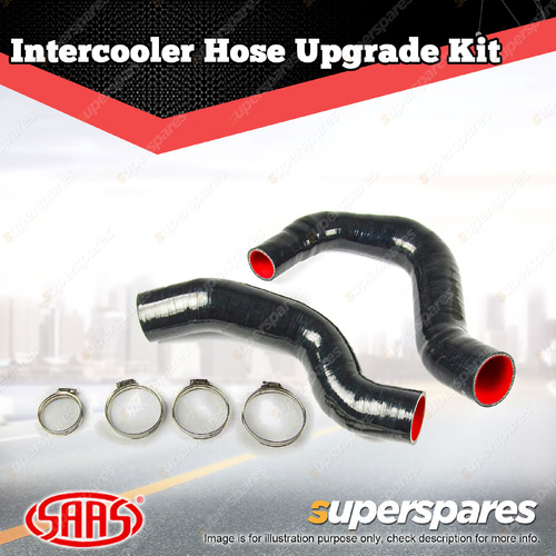 SAAS Silicone Intercooler 2 Pipe and Clamp Kit for Ford Everest UA UA2 3.2L