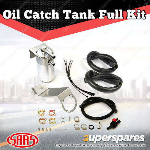 SAAS Oil Catch Tank Full Kit Polished Tank for Toyota Hilux GUN 2.4L 2.8L 15-On