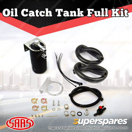SAAS Oil Catch Tank Full Kit On Black Can for Toyota Landcruiser 70 2.8TD 23-On