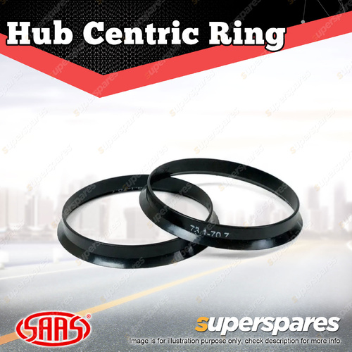 SAAS Wheel Hub Centric Rings ABS Plastic OD 73.1mm ID 70.7mm - in a Pack of 2