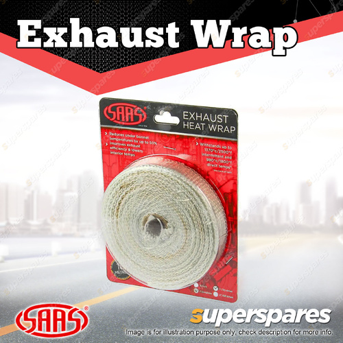 SAAS Exhaust Heat Resistant Wrap Ties Fibreglass Material 25mm x 10m