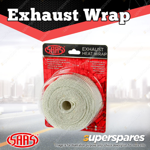 SAAS Exhaust Heat Resistant Wrap Ties Fibreglass Material 50mm x 10m