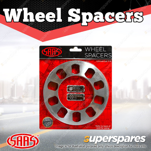 SAAS Wheel Spacers Universal 5 Stud PCDs 3mm Thickness - in a Pack of 2