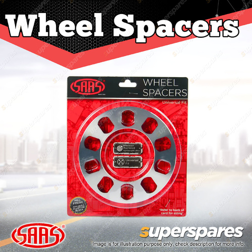 SAAS Wheel Spacers Universal 5 Stud 8mm Thickness Small Diameter Pack of 2