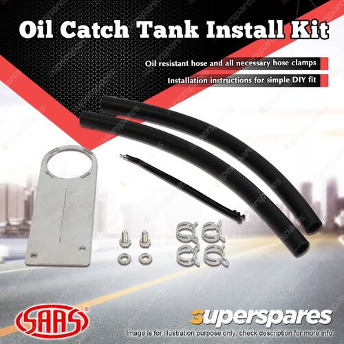 SAAS Oil Catch Tank Install Kit for Toyota Landcruiser 79 Series 4.5L 2009 -On