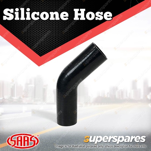 SAAS 45 Deg Elbow Silicone Hose - 45 x 45mm Black Colour Multi Ply Construction