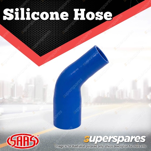 SAAS Silicone Hose 45 Deg Reducer 51 x 76mm Blue Colour Multi Ply Construction