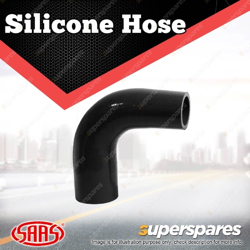 SAAS Silicone Hose 90 Deg Reducer 38 x 51mm Black Colour Multi Ply Construction