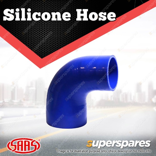 SAAS Silicone Hose 90 Deg Reducer 76 x 102mm Blue Colour Multi Ply Construction