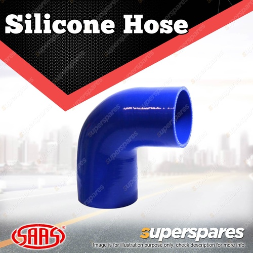 SAAS Silicone Hose 90 Deg Reducer 76 x 89mm Blue Colour Multi Ply Construction