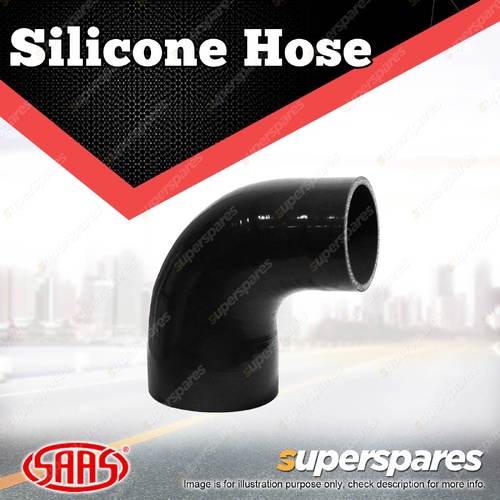 SAAS Silicone Hose 90 Deg Reducer 89 x 102mm Black Colour Multi Ply Construction