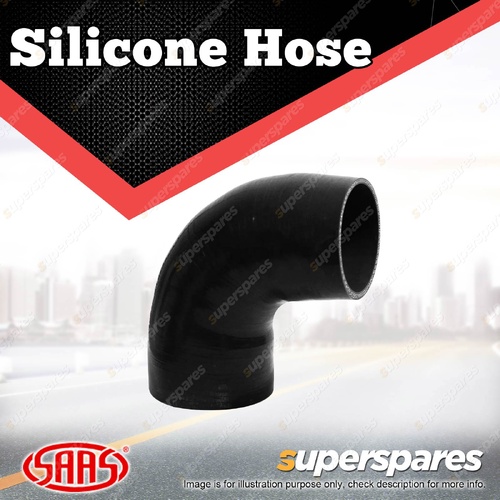 SAAS Silicone Hose 90 Deg Reducer 95 x 102mm Black Colour Multi Ply Construction