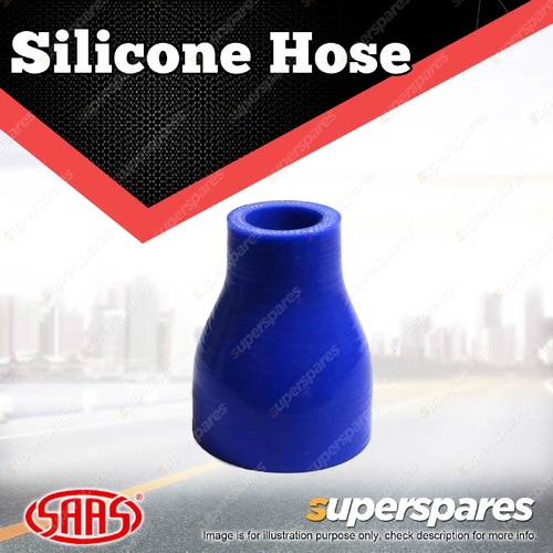 SAAS Silicone Hose Straight Reducer 25 x 51 x 76mm Blue Multi Ply Construction