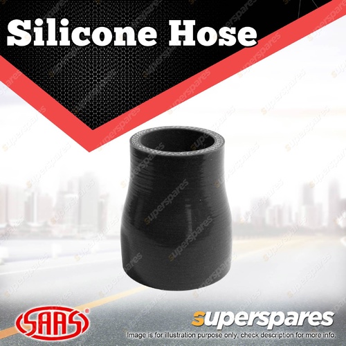 SAAS Silicone Hose Straight Reducer 51 x 63 x 127mm Black Multi Ply Construction
