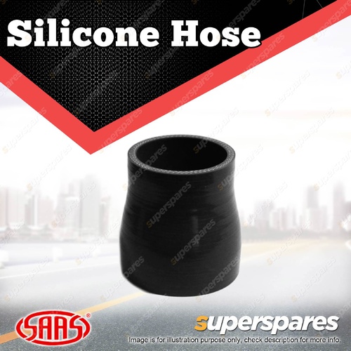 SAAS Silicone Hose Straight Reducer 57 x 70 x 76mm Black Multi Ply Construction