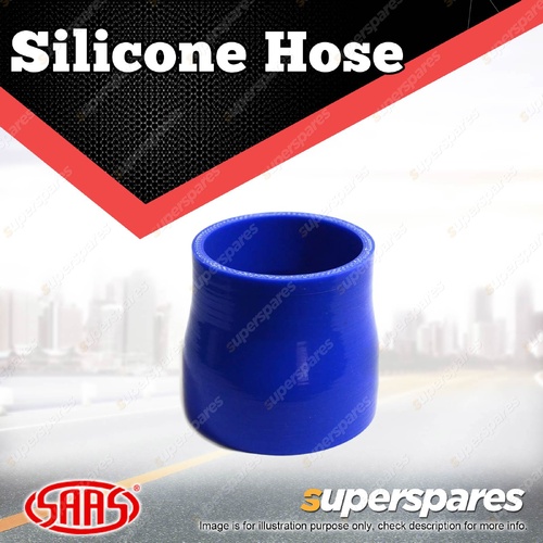 SAAS Silicone Hose Straight Reducer 70 x 76 x 76mm Blue Multi Ply Construction