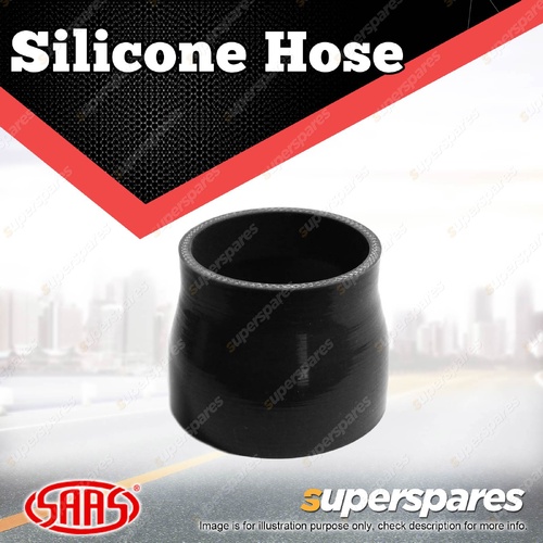 SAAS Silicone Hose Straight Reducer 76 x 82 x 76mm Black Multi Ply Construction