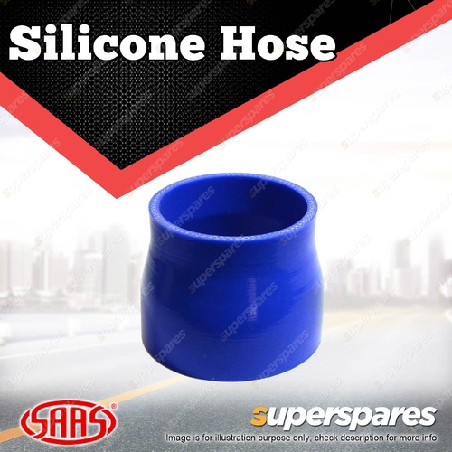 SAAS Silicone Hose Straight Reducer 76 x 95 x 76mm Blue Multi Ply Construction