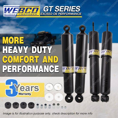 Front + Rear Webco HD Pro Shock Absorbers for FORD F100 F250 Crew Cab F350 2WD