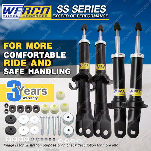 Front Rear Webco Pro Shock Absorber for FORD FALCON FAIRMONT AU II III Sedan IRS