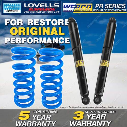 Rear Webco Shock Absorbers Lovells STD Springs for FORD Falcon BA BF I II