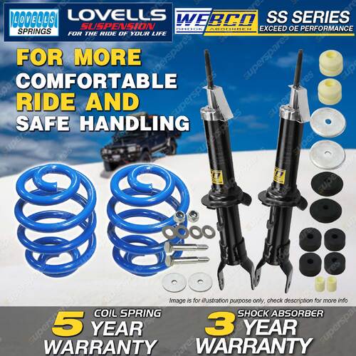 Front Webco Shock Absorbers Lovells Sport Low Springs for FORD Falcon AU 98-2003