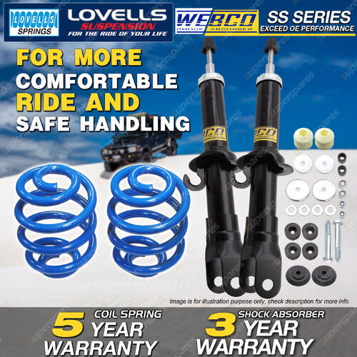 Front Webco Shock Absorbers Lovells Sport Low Springs for FORD Falcon AU 98-2003
