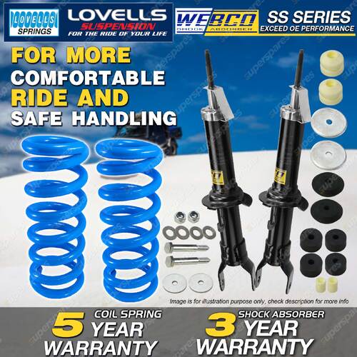 Front Strut Webco Pro Shock Absorbers Spring for FORD FALCON AU1 2 3 WAGON 98-02