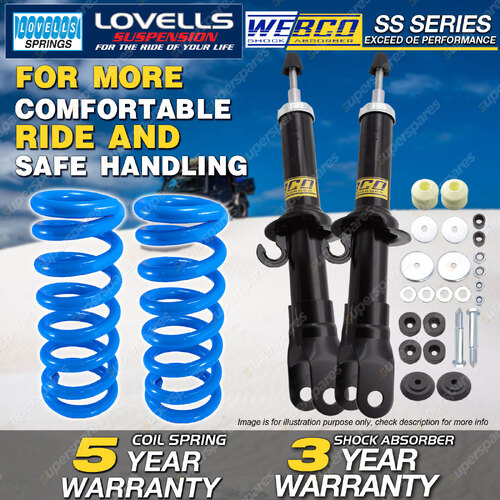 Front Strut Webco Pro Shock Absorbers Spring for FORD FALCON AU1 2 3 WAGON 98-02