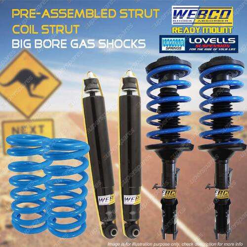 Low Webco Pro complete struts Shock Spring for HOLDEN COMMODORE VR VS SEDAN v6