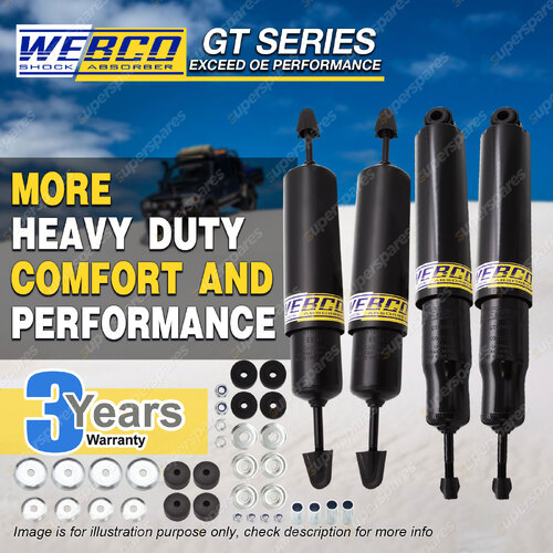 Front Rear Raised Webco HD Pro Shock Absorber for NISSAN PATROL MQ MK Wagon Ute