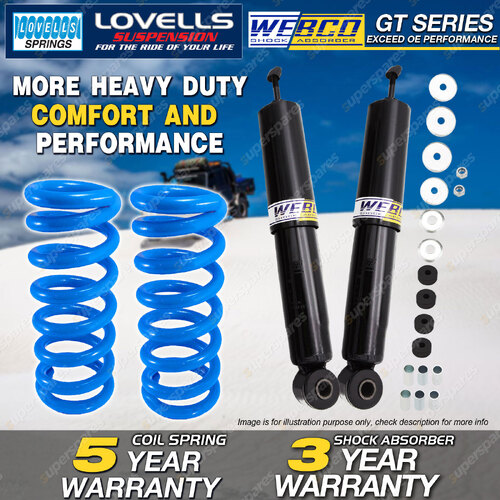 Rear Webco Shock Absorbers Lovells STD Springs for MITSUBISHI Pajero NH NJ NK NL