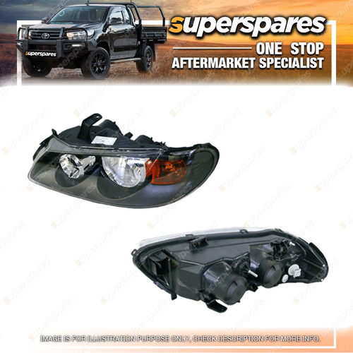 Superspares Left Headlight for Nissan Pulsar Hatchback N16 Black 08/2002-01/2005