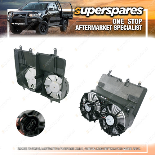 Superspares Dual Radiator Fan for Toyota Hiace TRH KDH 03/2005-ONWARDS