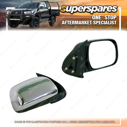 RH Chrome Manual Door Mirror for Toyota Hilux TGN16 26 KUN16 26 GGN15 25 05-2011