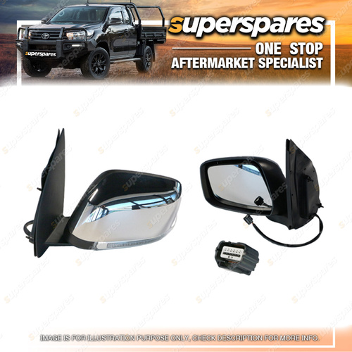 Left Chrome E-Door Mirror for Nissan Navara D40 Spain Mode 05/2010-09/2013