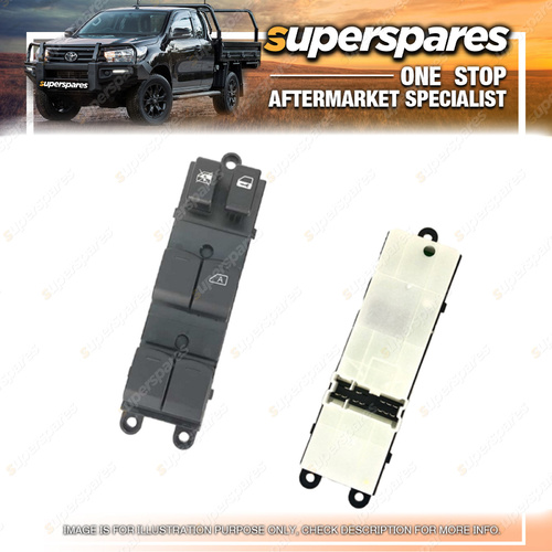 Front Right Window Switch W/Centre Lock for Nissan Navara D40 Dual Cab Light Red