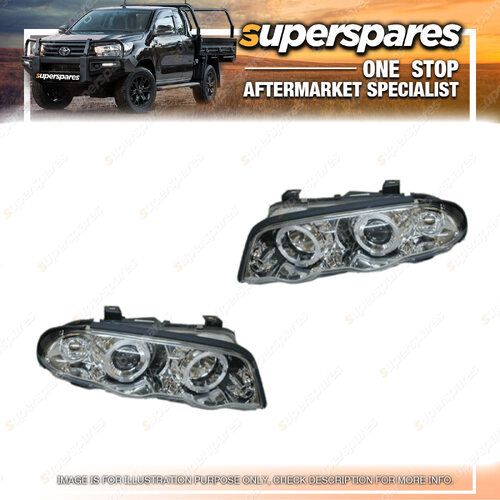 Set Angel Eyes Head Light for BMW 3 Series E46 Sedan 09/1998 - 10/2001