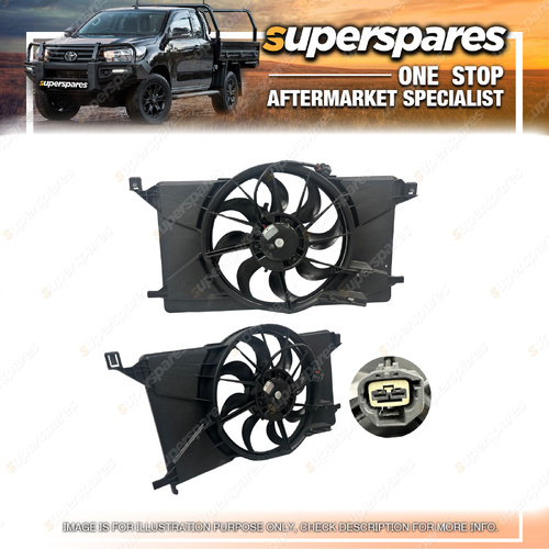Superspares Fan For Radiator & Condenser for Ford Focus LW LZ 04/2011-11/2014