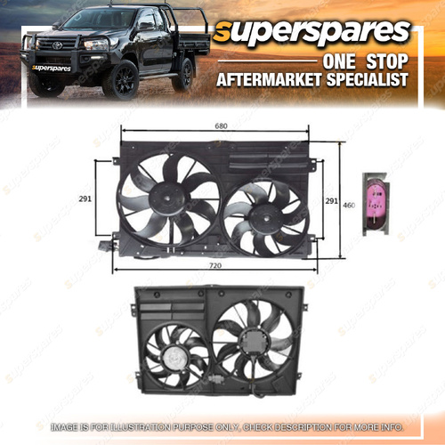 1 Piece of Superspares Radiator Fan for Audi TT 8J MK2 09/2006-09/2014