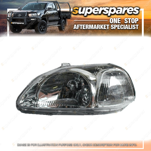 Superspares Left Hand Side Headlight for Honda Civic EK 10/1995-12/1998