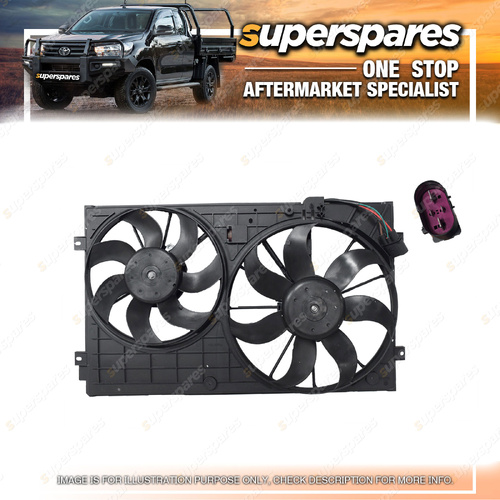 Superspares Radiator Fan for Volkswagen Polo 6R 6C 1.4L 03/2010-10/2017